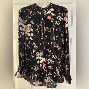 Banana Republic Black Floral Women's Top